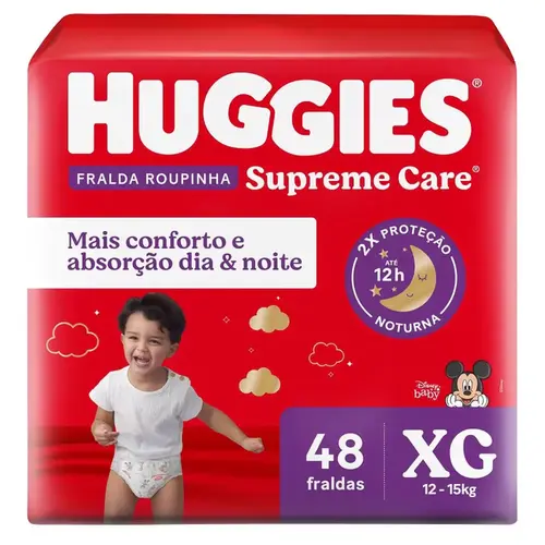 FRALDA HUGGIES PROTECAO ACOLCHOADA PANTS XG 48 UNIDADES