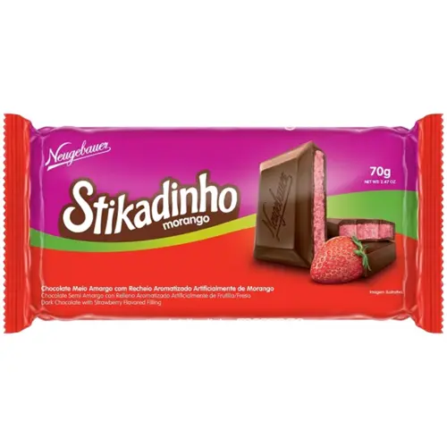 CHOCOLATE NEUGEBAUER STIKADINHO MORANGO 70GR