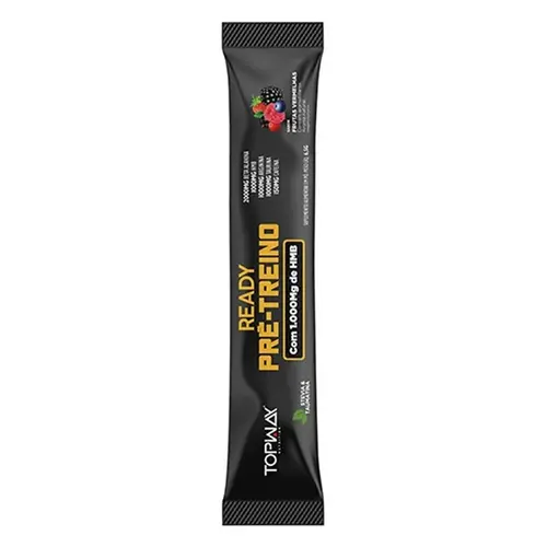 PRE TREINO READY COM CAFEINA TOPWAY SACHE FRUTAS VERMELHAS 6,5GR