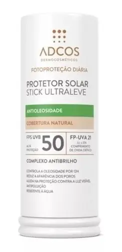 PROTETOR SOLAR ADCOS STICK ULTRALEVE BEIGE FPS50 15GR