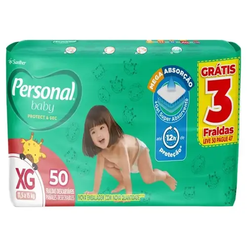 FR PERSONAL BABY PROTECT & SEC XG LEVE 50 PAGUE 47 UNIDADES