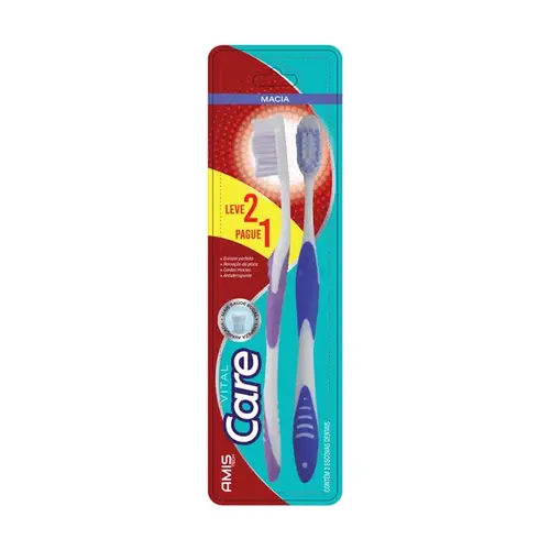 ESCOVA DENTAL AMIS TECH VITAL CARE MACIA LEVE 2 PAGUE 1 (COD:EL-131A)
