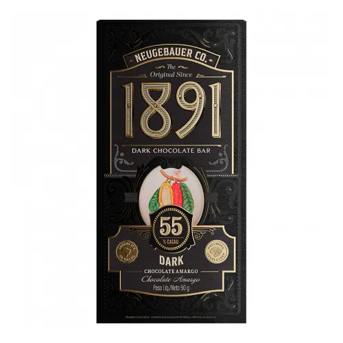 CHOCOLATE NEUGEBAUER 1891 55% CACAU DARK CHOCOLATE AMARGO 90GR