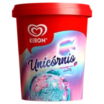 KIBON SORVETE UNICORNIO MORANGO COM CHANTILLY 800ML
