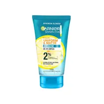 GEL DE LIMPEZA GARNIER UNIFORM & MATTE ANTIACNE 150GR