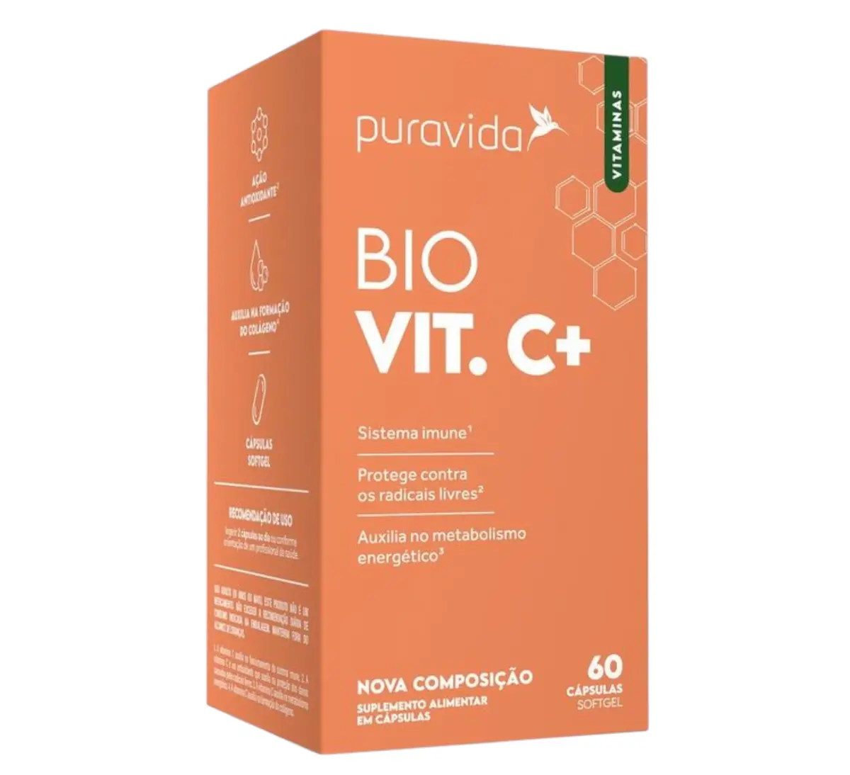 VITAMINA BIO VIT C+ PURA VIDA 60CPS