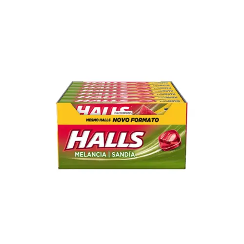 BALA HALLS MELANCIA 10 UNIDADES