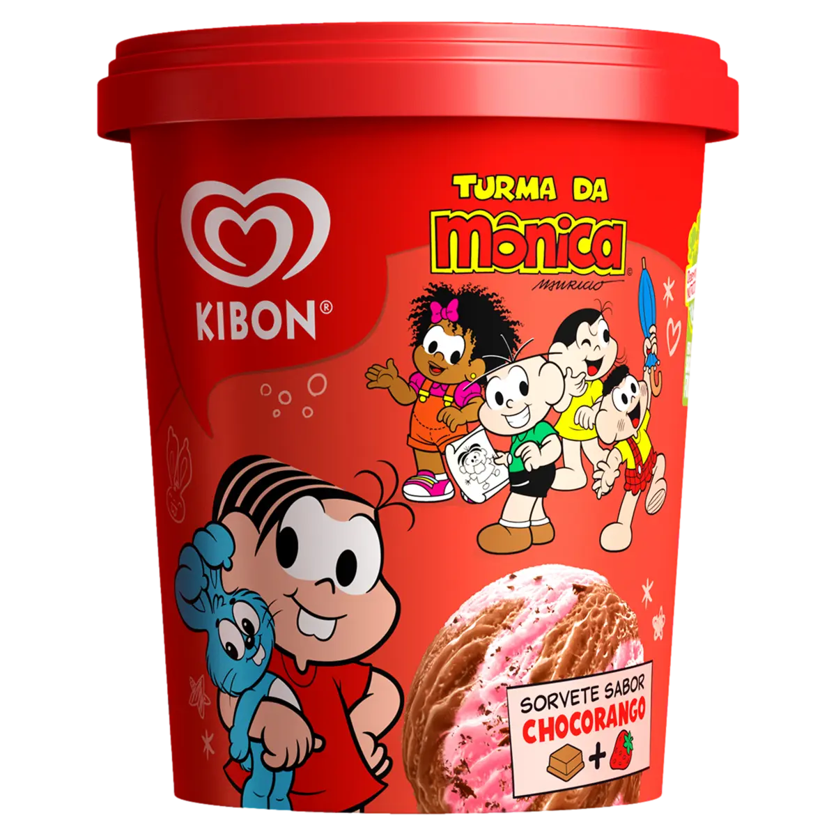 KIBON SORVETE TURMA DA MONICA CHOCOMORANGO 800ML