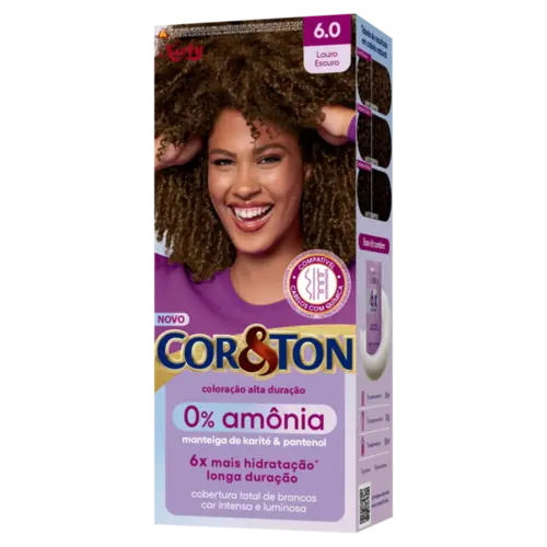 TINTURA COR&TON 6.0 SEM AMONIA LOURO ESCURO