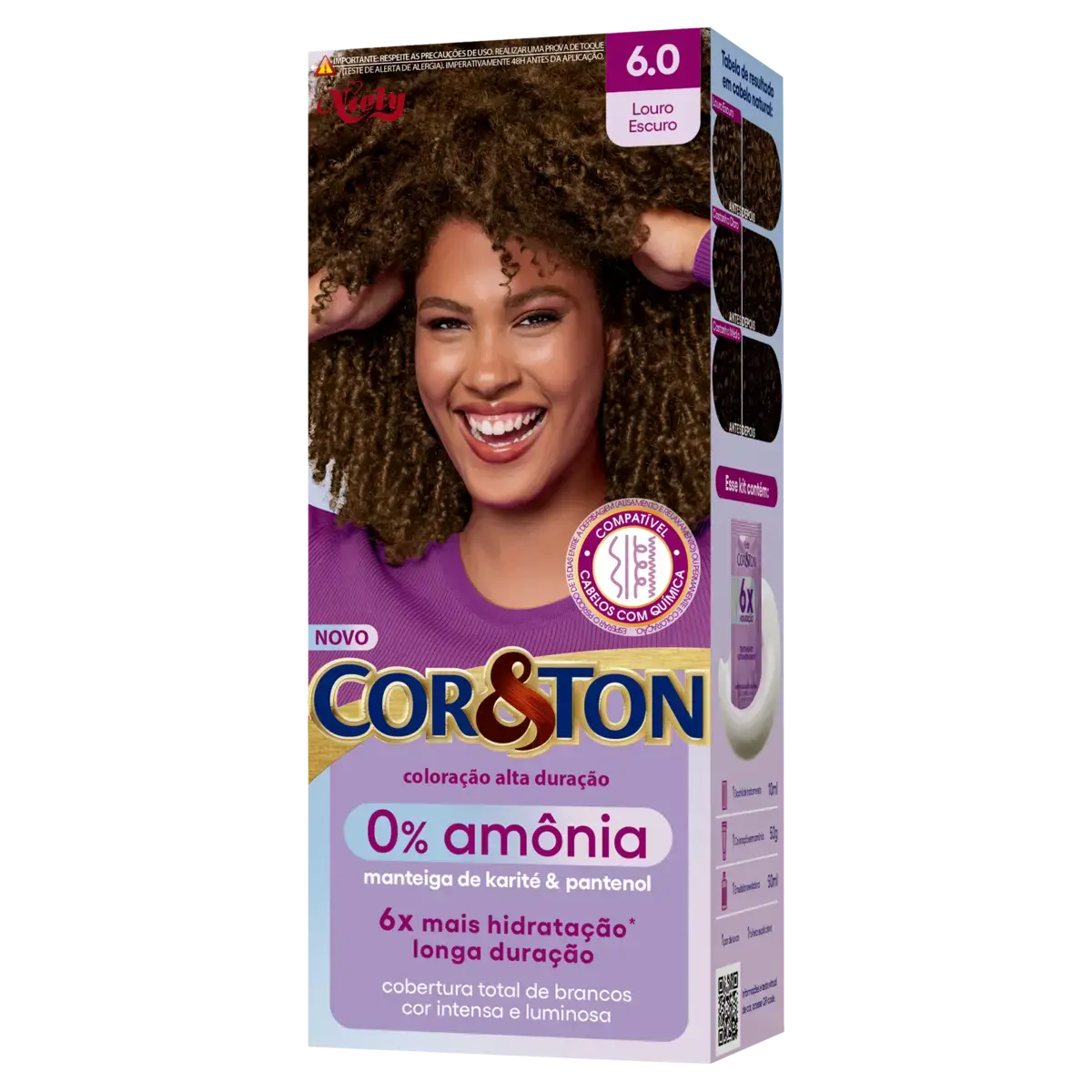 TINTURA COR&TON 6.0 SEM AMONIA LOURO ESCURO