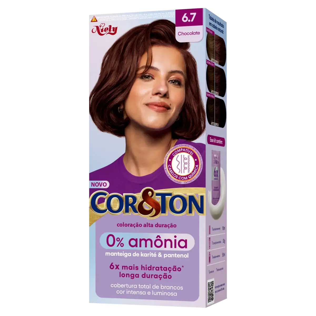 TINTURA COR&TON 6.7 SEM AMONIA CHOCOLATE