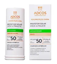 PROTETOR SOLAR ADCOS STICK ULTRALEVE PEACH FPS50 15GR