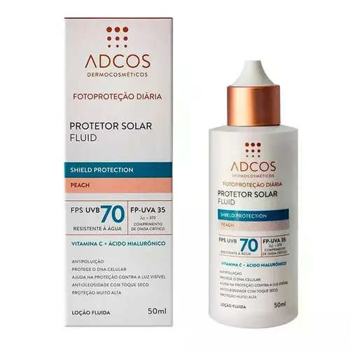 PROTETOR SOLAR ADCOS FLUID PEACH SHIELD FPS70 40ML