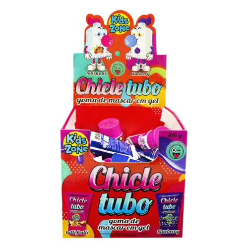 GOMA DE MASCAR GEL KIDS CHICLE TUBO
