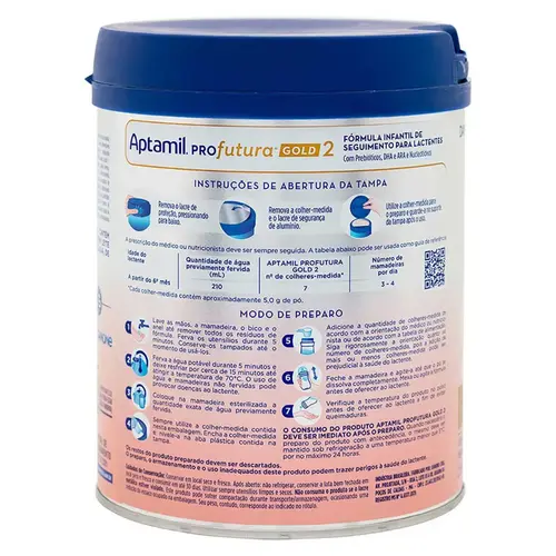 FORMULA INFANTIL APTAMIL PROFUTURA 2 800GR 6 A 12 MESES