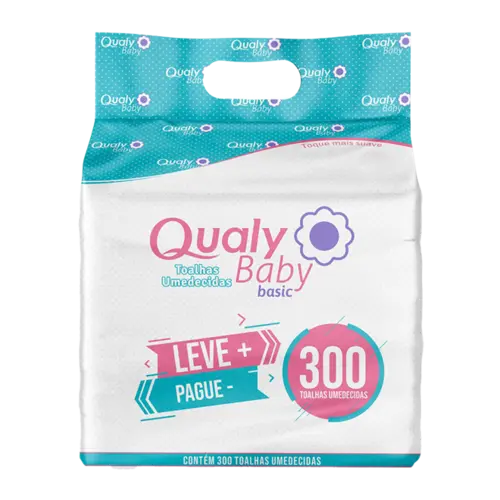 TOALHA UMEDECIDA QUALY BABY PACK 300 UNIDADES