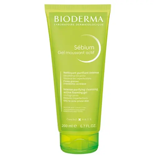 GEL DE LIMPEZA SEBIUM BIODERMA MOUSSANT ACTIF 200ML