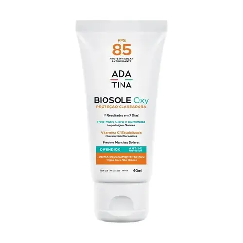 PROTETOR SOLAR ADA TINA BIOSOLE OXY FPS85 40ML