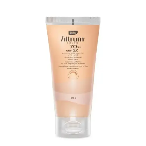 PROTETOR SOLAR FILTRUM COLOR FPS70 COR 2.0 50GR LIBBS