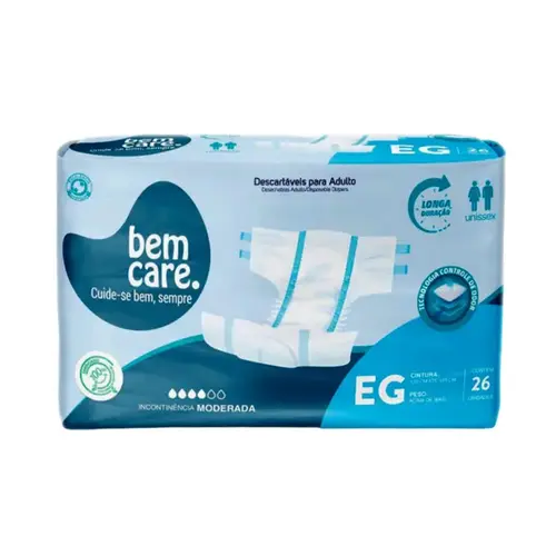 FRALDA BEM CARE GERIAT TAMANHO EG 26 UNIDADES