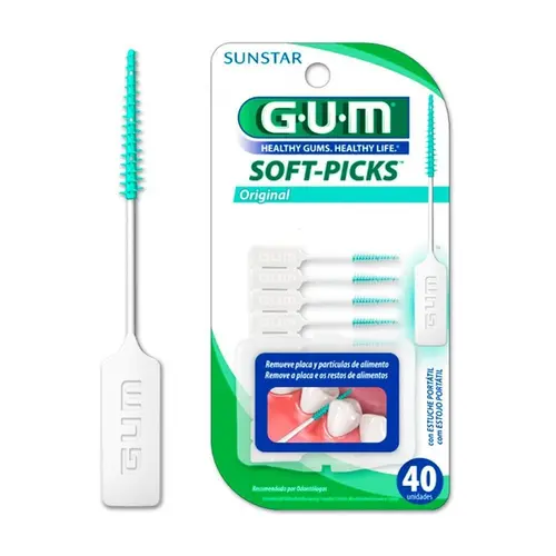 ESCOVA INTERDENTAL PALITO GUM SOFT PICKS 40 UNIDADES