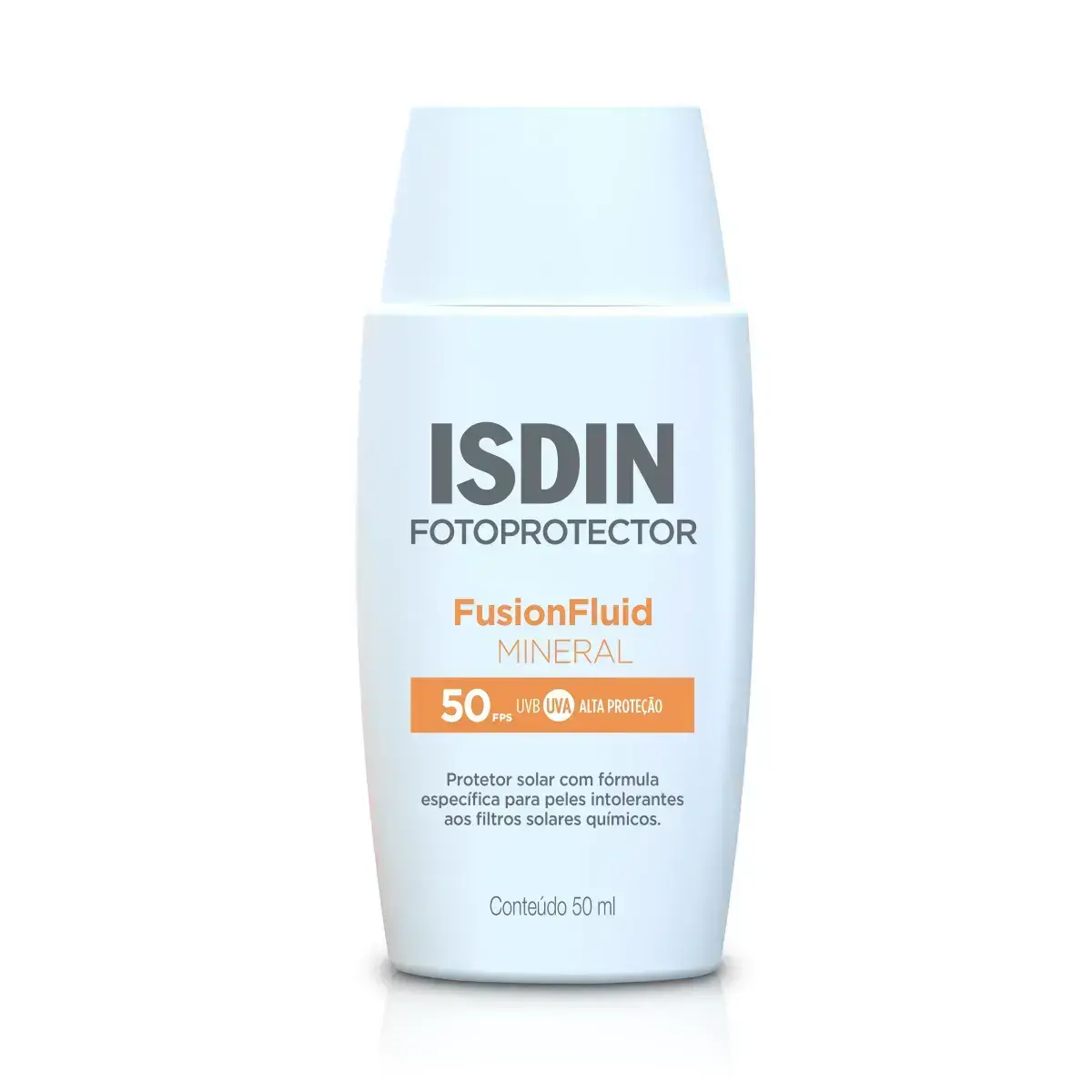 PROTETOR SOLAR ISDIN FUSION FLUID MINERAL 0% FPS50 50ML