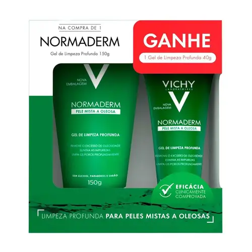 KIT NORMADERM VICHY GEL LIMPEZA PROFUNDA 150GR + GEL 40GR