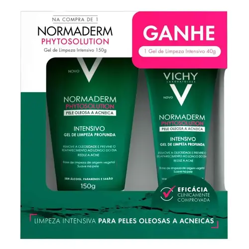 KIT NORMADERM PHYTOSOLUTION VICHY GEL LIMPEZA 150GR + 40GR