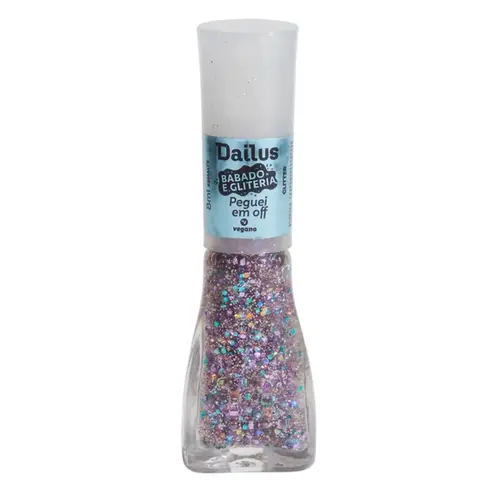 ESMALTE DAILUS BABADO E GLITERIA PEGUEI EM OFF 8ML