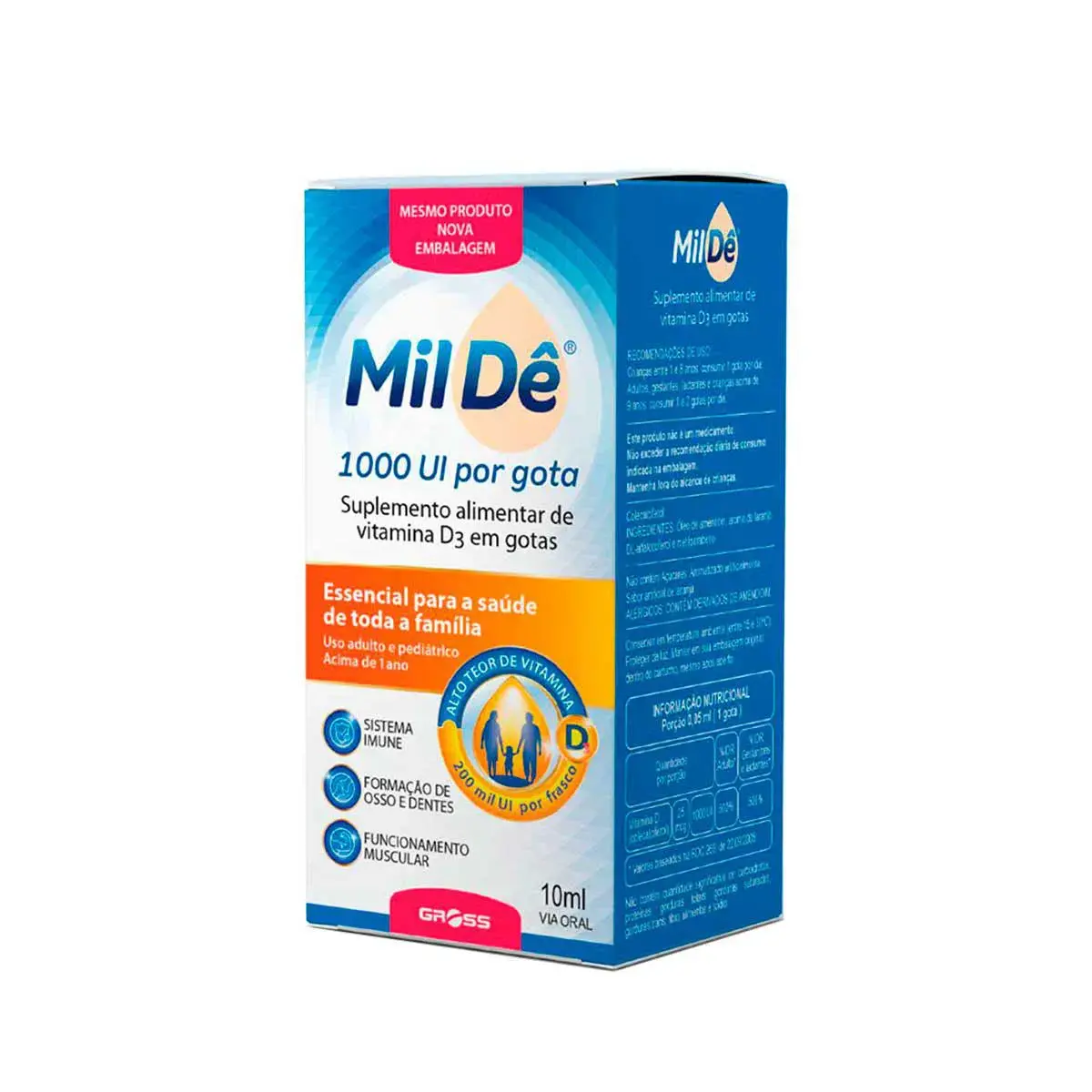 MILDE 1000UI GOTAS 10ML VITAMINA D