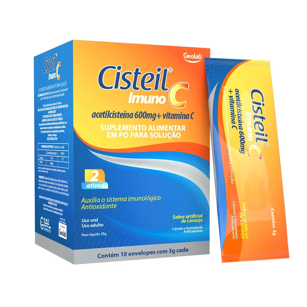 CISTEIL IMUNO C 600MG 10 ENVELOPES