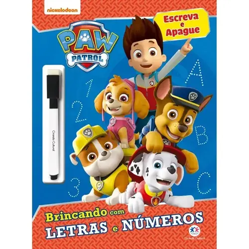 LIVRO PATRULHA CANINA BRINCANDO LETRAS E NUMEROS