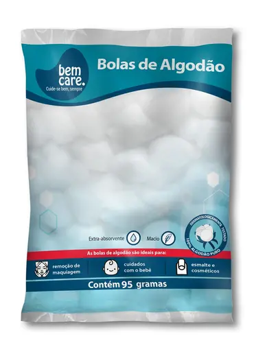 ALGODAO BEM CARE BOLA BRANCO 95GR