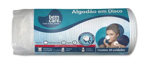 DISCOS DE ALGODAO BEM CARE 50 UNIDADES