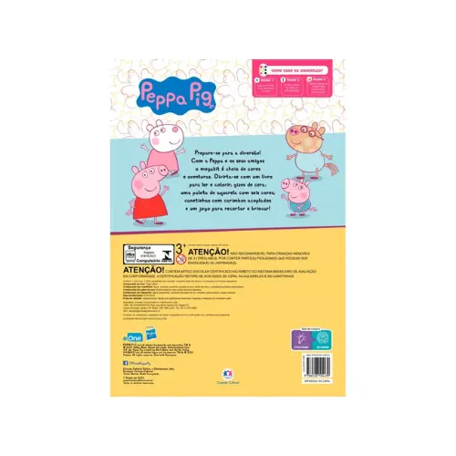 MEGA KIT PEPPA PIG LER COLORIR E BRINCAR