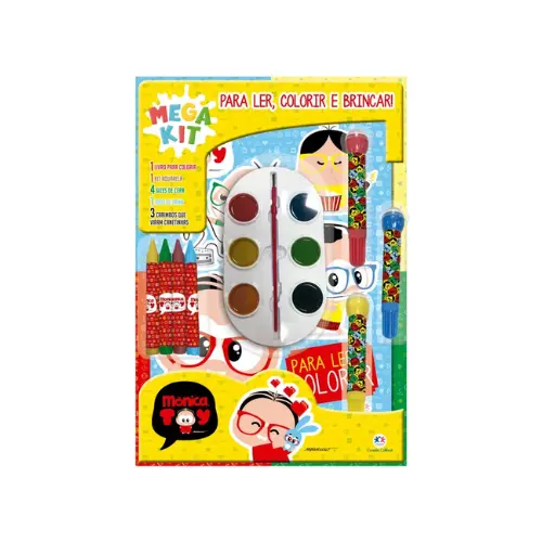 MEGA KIT TURMA DA MONICA LER COLORIR E BRINCAR