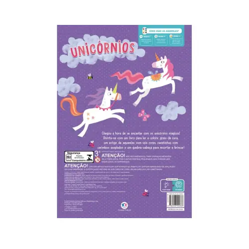 MEGA KIT UNICORNIOS LER COLORIR E BRINCAR