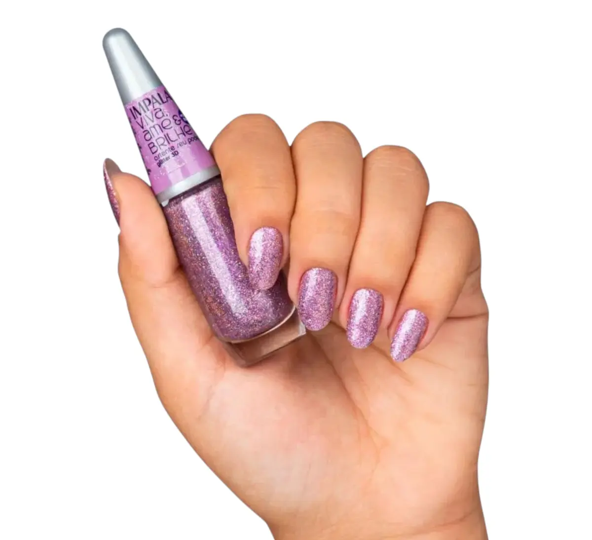 ESMALTE IMPALA VIVA AME BRILHE GLITTER OSTENTE SEU PODER