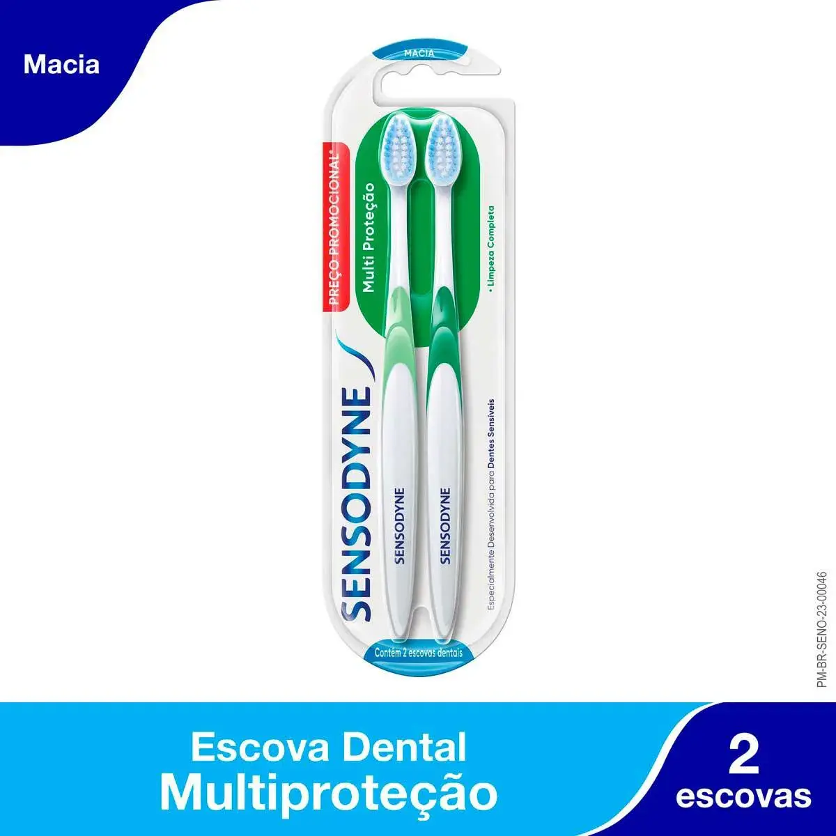 ESCOVA DENTAL SENSODYNE MULTI PROTECAO 2 UNIDADES
