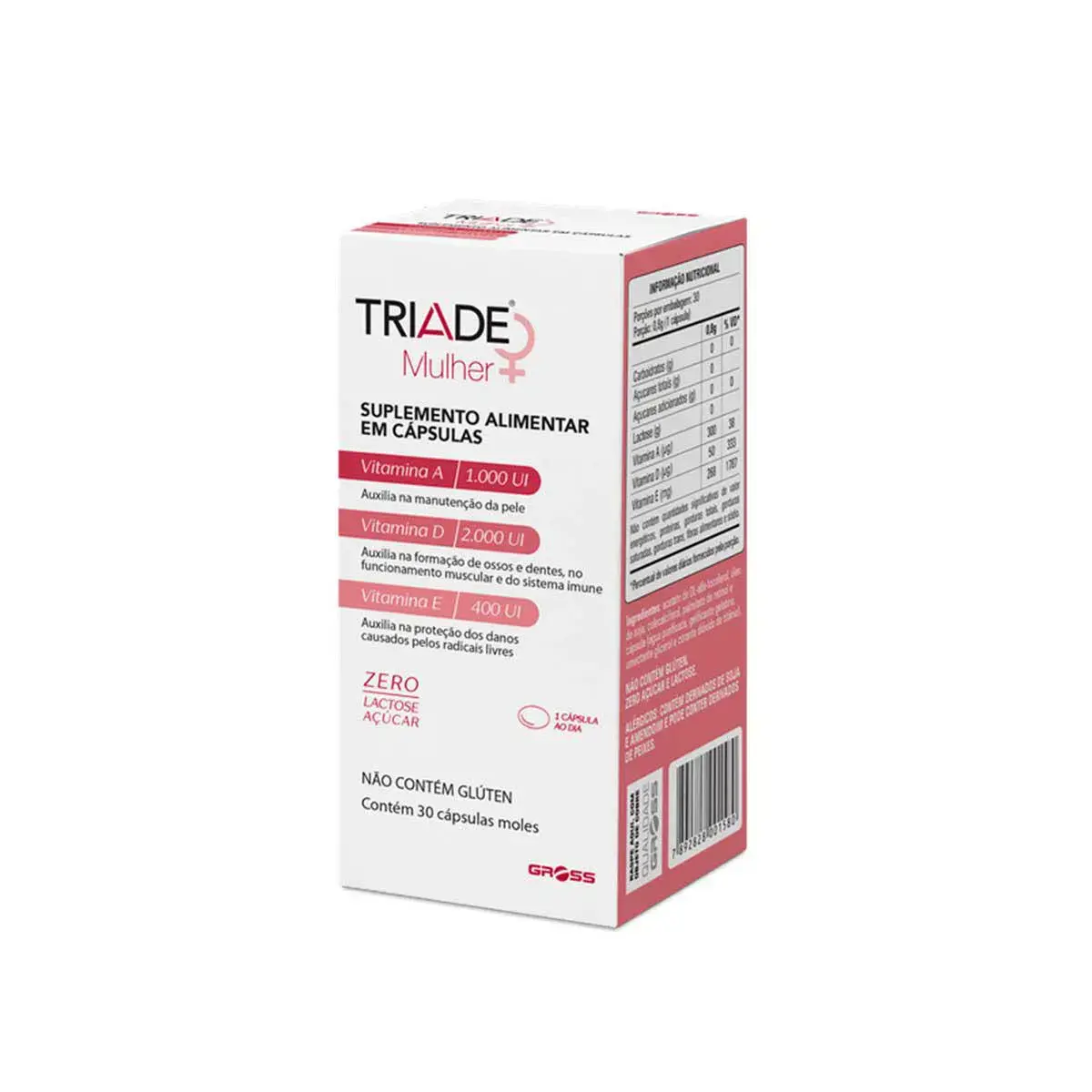 TRIADE MULHER 30 CAPSULAS MULTIVITAMINICO - POLIVITAMINICO