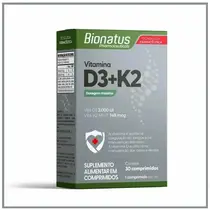 VITAMINA D3 + K2 BIONATUS 30 COMPRIMIDOS