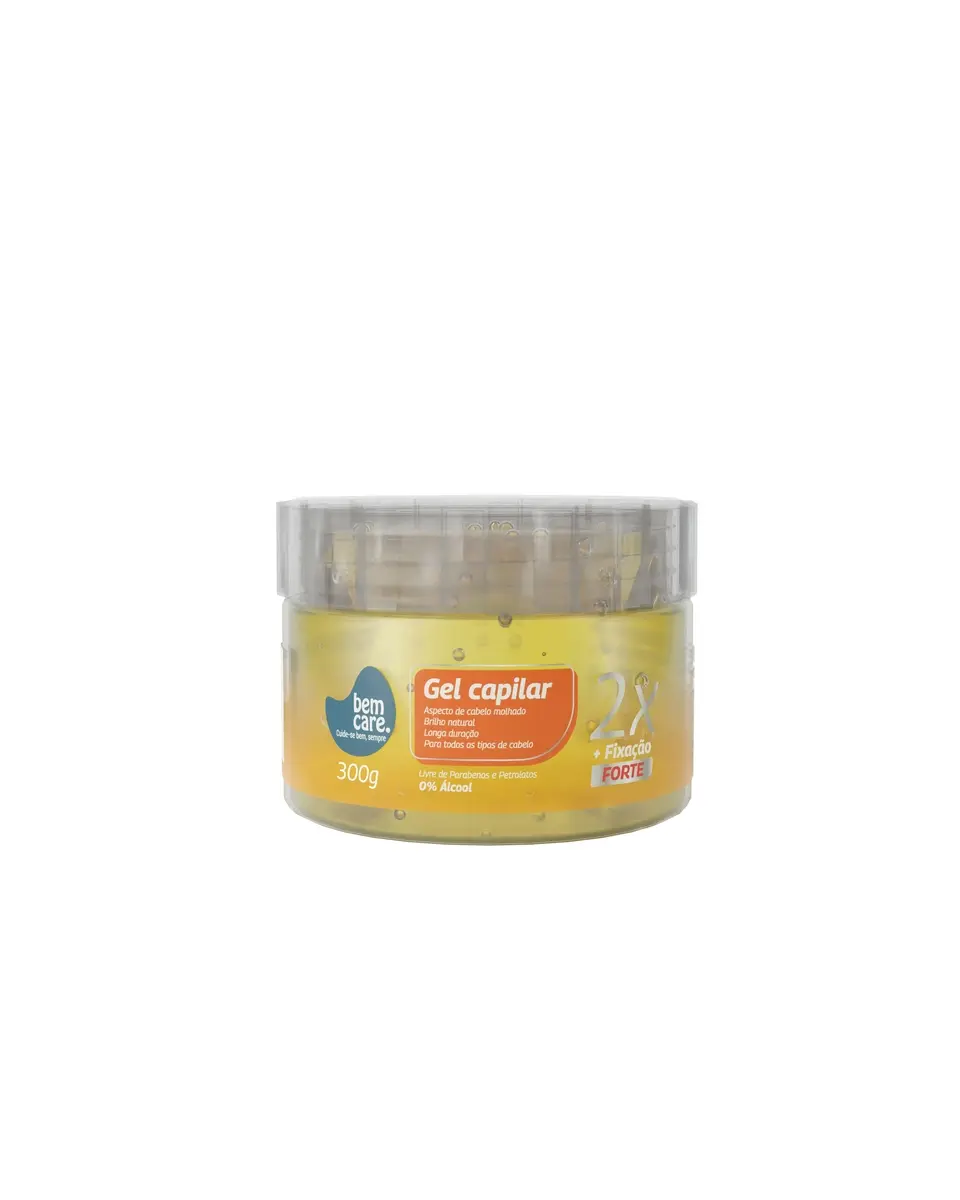 GEL CAPILAR BEM CARE FIXACAO MEGA FORTE 300GR