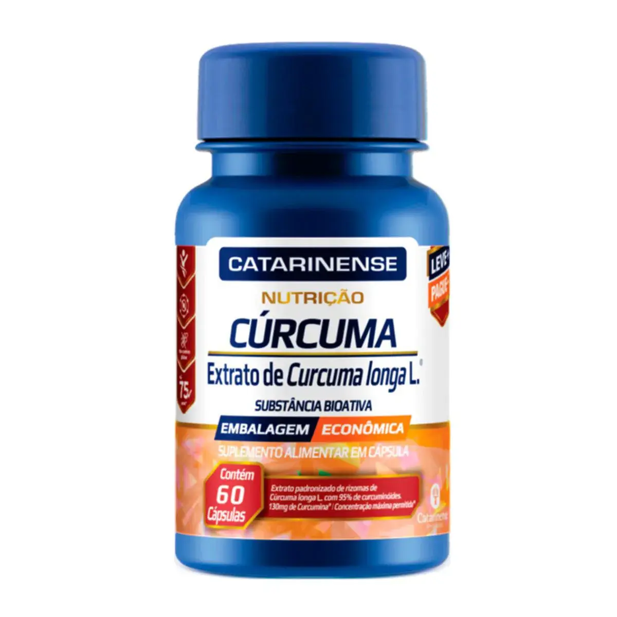 CURCUMA CATARINENSE 130MG 60 CAPSULAS CURCUMA LONGA