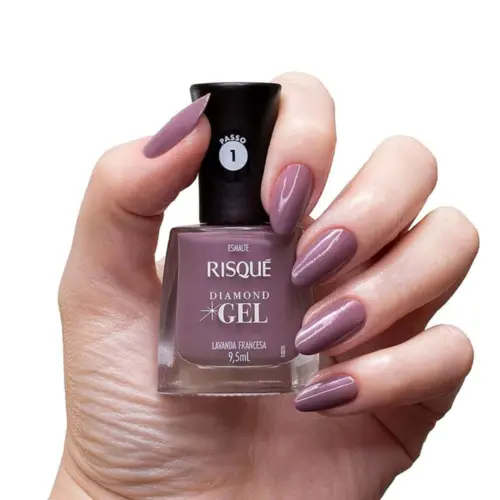 ESMALTE RISQUE DIAMOND GEL LAVANDA FRANCESA 9,5ML