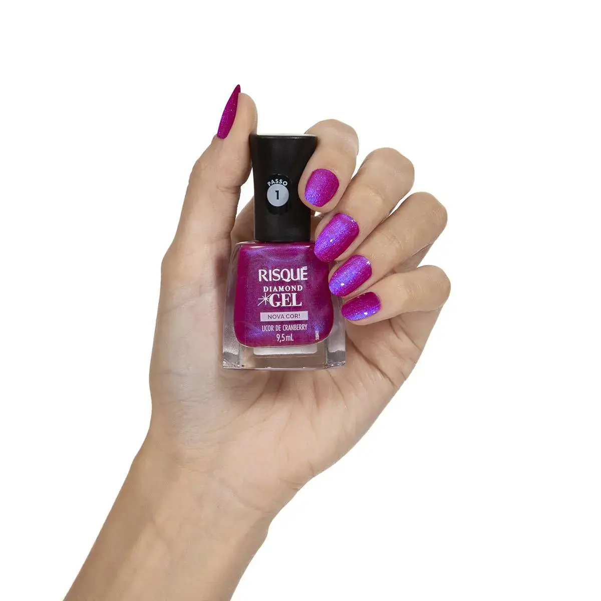 ESMALTE RISQUE DIAMOND GEL LICOR CRANBERRY 9,5ML