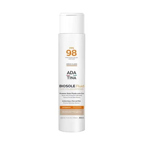 PROTETOR SOLAR ADA TINA BIOSOLE FLUID FPS98 MEDIO CLARO 40ML