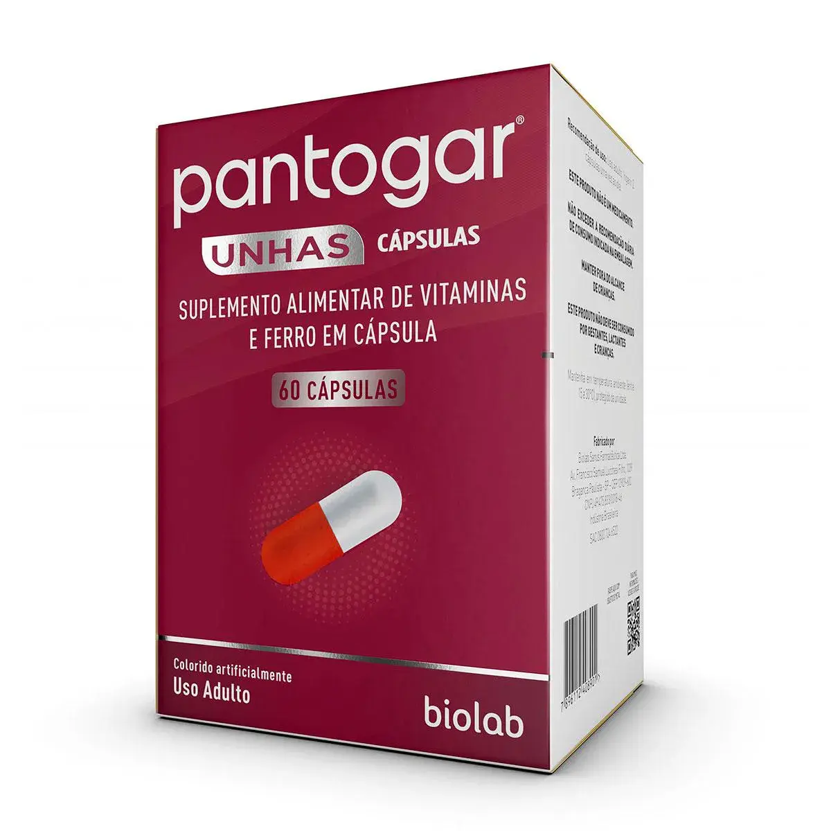 PANTOGAR UNHAS 60 CAPSULAS