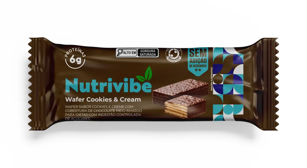 NUTRIVIBE WAFER COM WHEY COOKIES 25GR