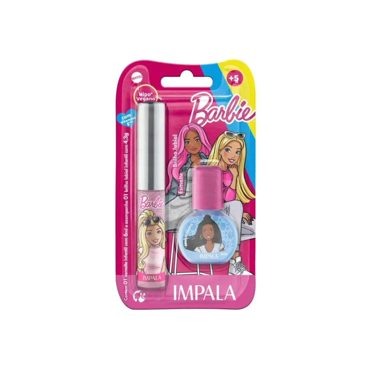 KIT IMPALA BRILHO LABIAL + ESMALTE BARBIE