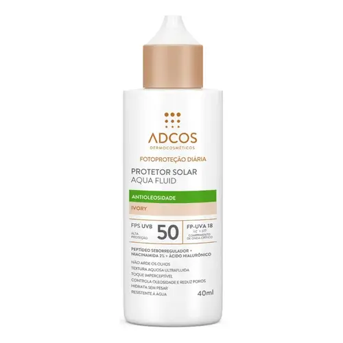 PROTETOR SOLAR ADCOS AQUA FLUID IVORY FPS50 40ML